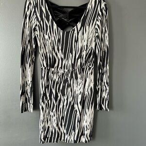 BCBGeneration Black Mini Dress with Crisscross Back Size Small